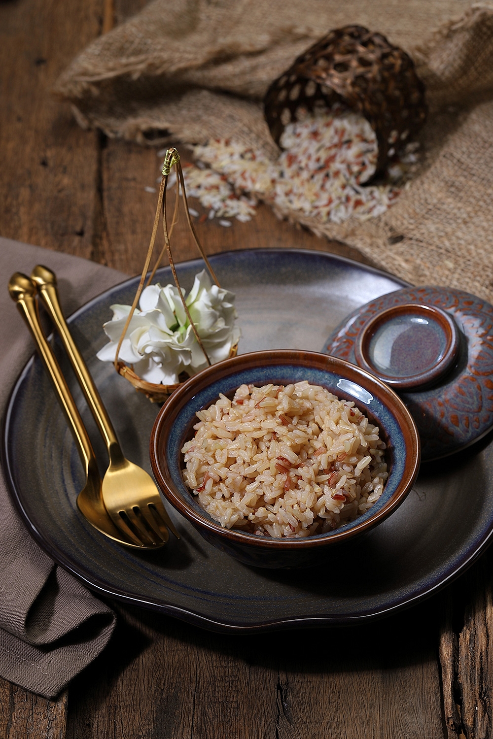 Steamed Red Brown Rice
